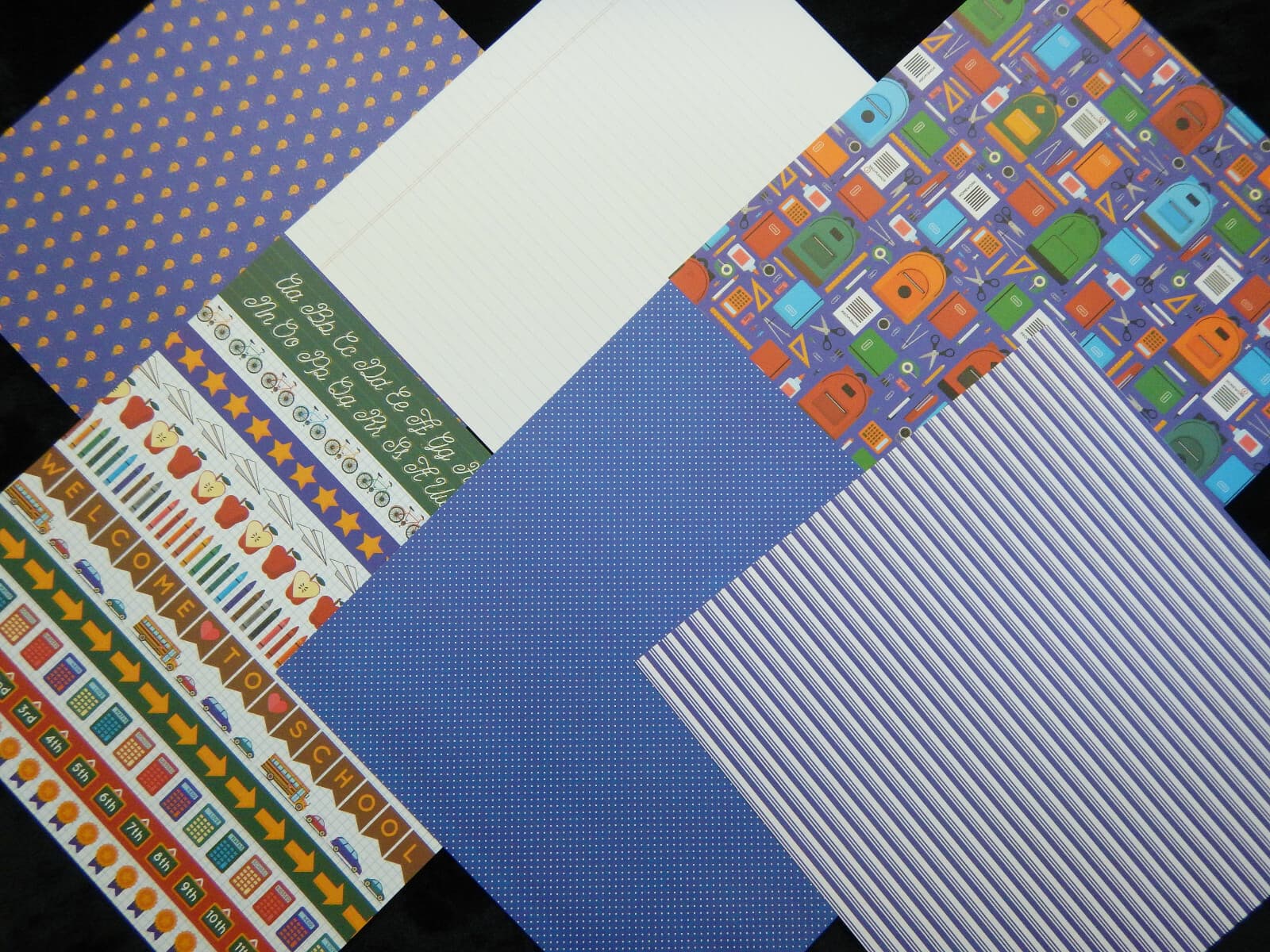 60 12x12 Scrapbook Paper High School Days Elementary Preschool College Teacher 3