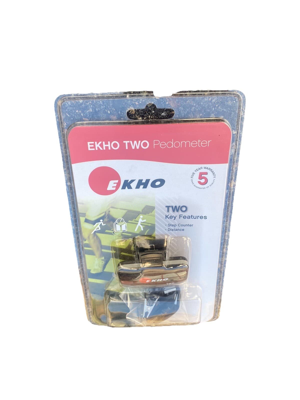 EKHO Two Pedometer w/ Step Counter, Distance, Digital Display New Sealed 3