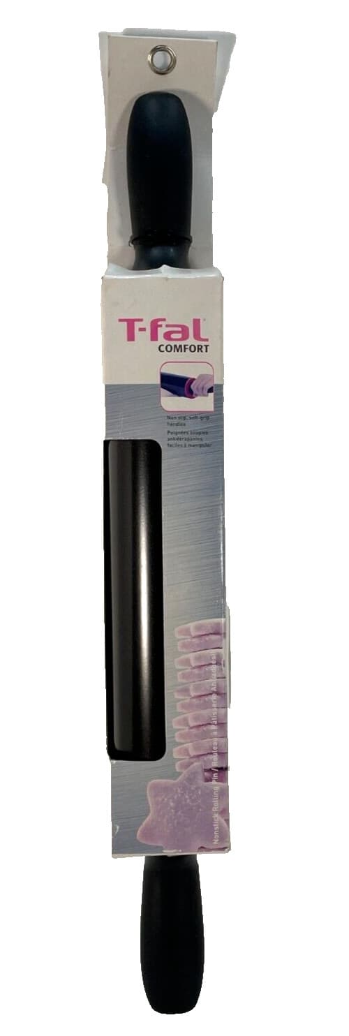 T-Fal Comfort 12" Rolling Pin Non-Stick Surface Weighted Barrel Soft Grip Handle 3