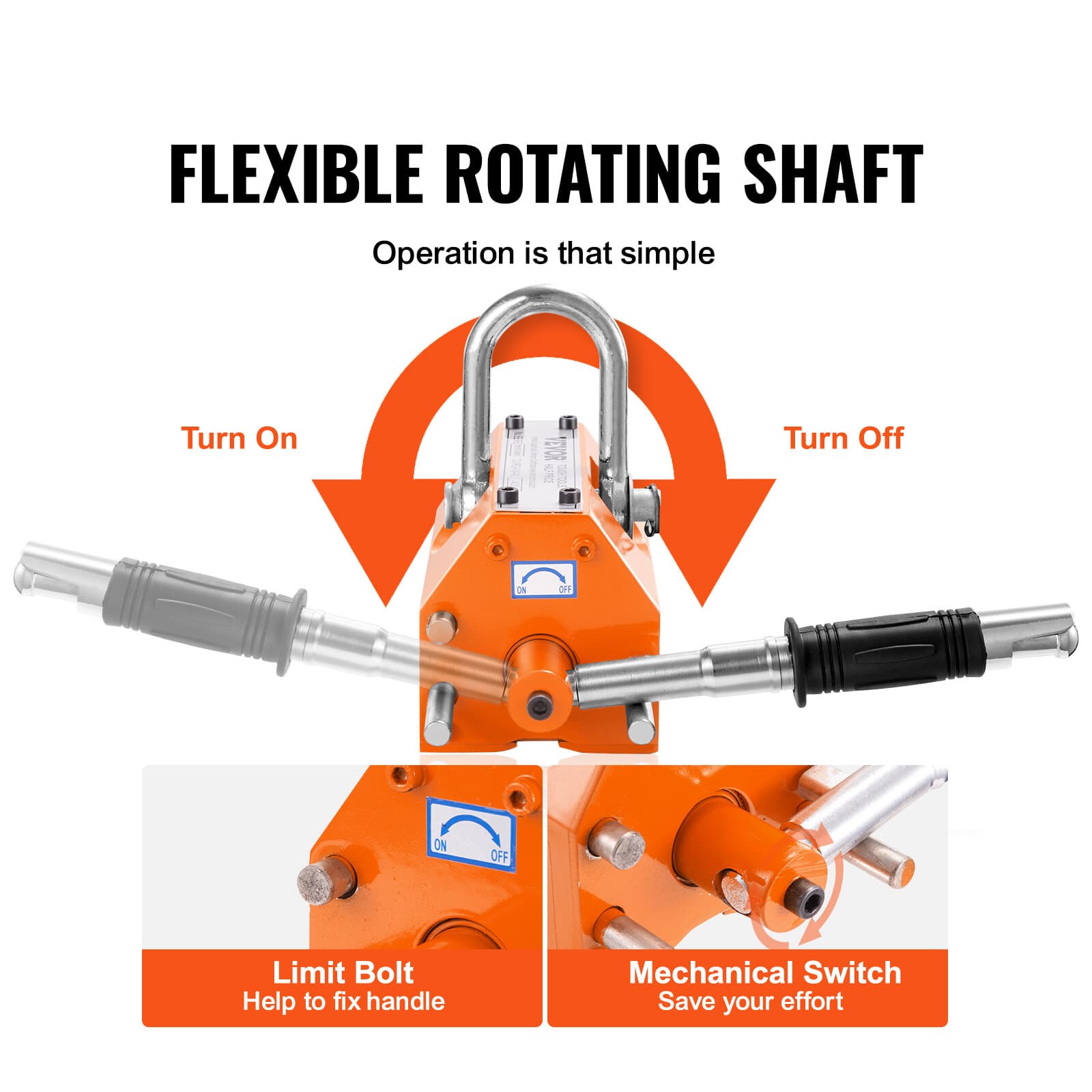 Permanent Magnetic Lifter Lifting Magnet Neodymium Hoist 600 kg/1320 lbs 5