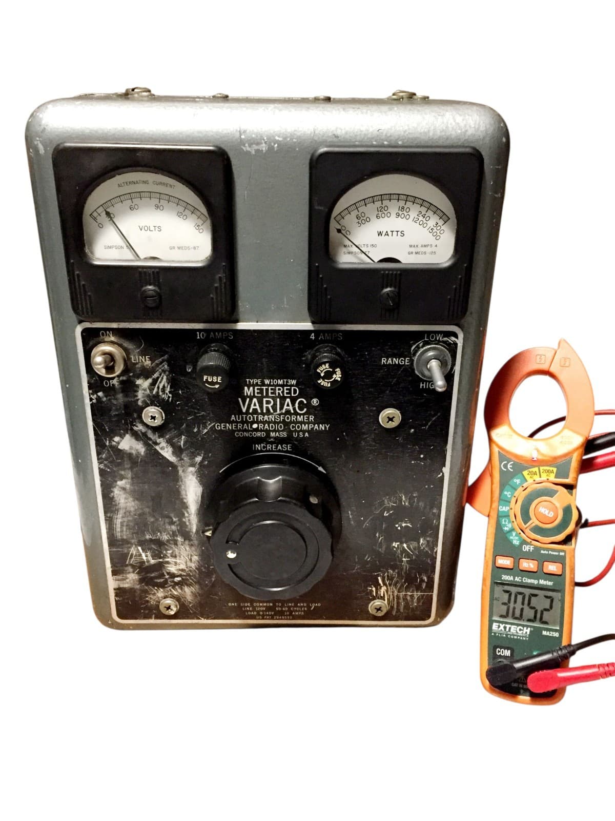General Radio W10MT3W Metered Variac Variable Auto Transformer Tested Works 2