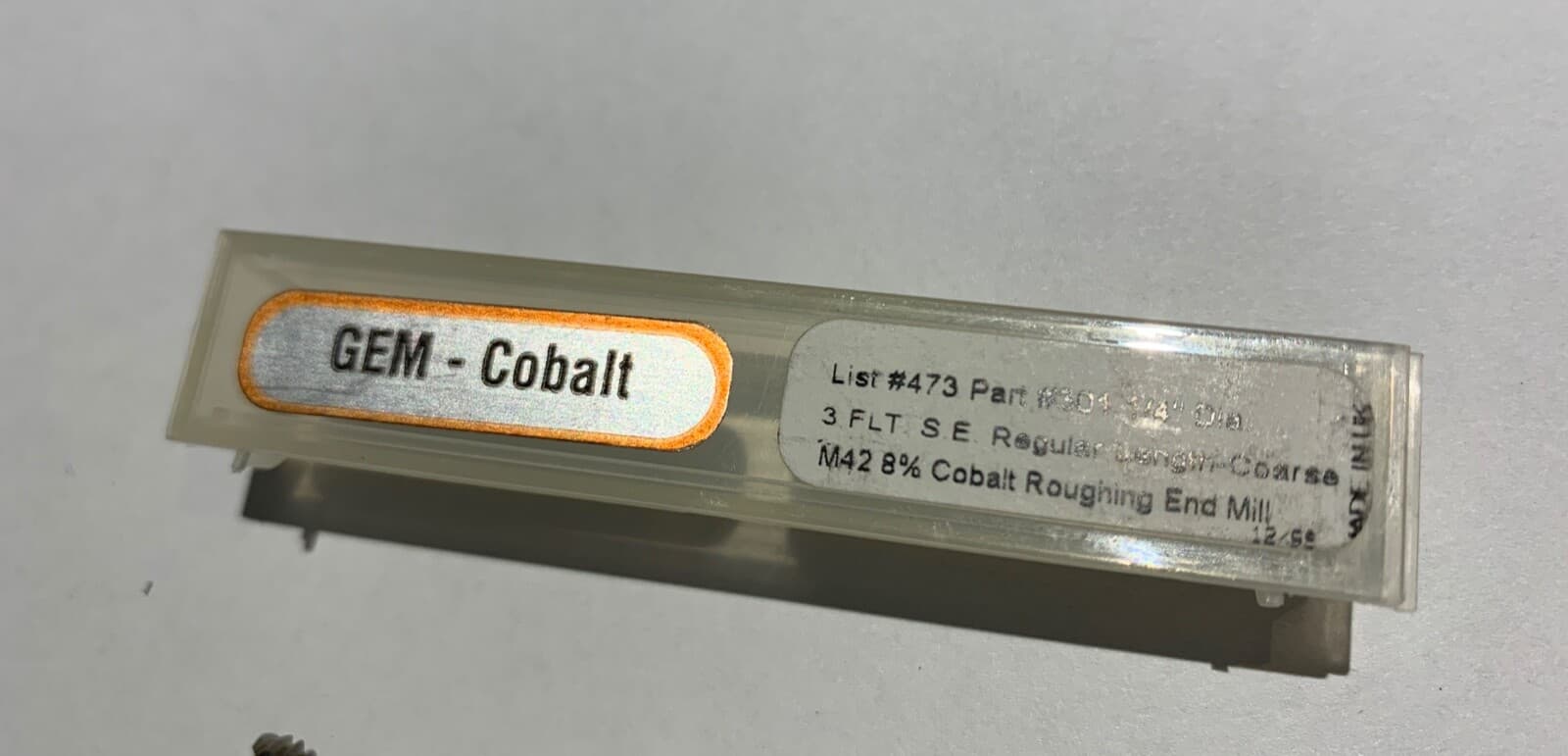 GEM M42 1/4" Cobalt Roughing End Mill - Regular Length-Coarse - 3FLT SE - NEW 3