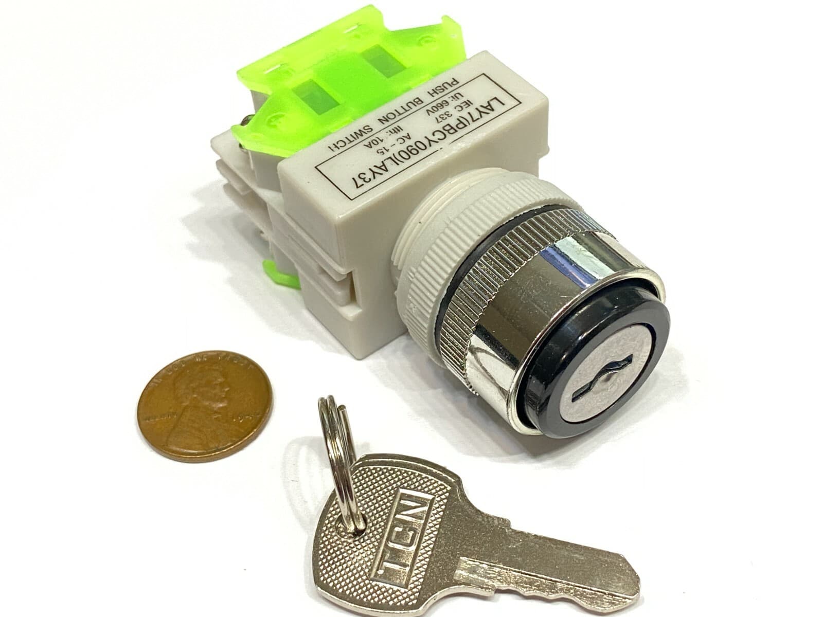 2 Pieces 2x 22MM On/Off Locking Key Switch Security Lock Keyed Power Ignition A6 4