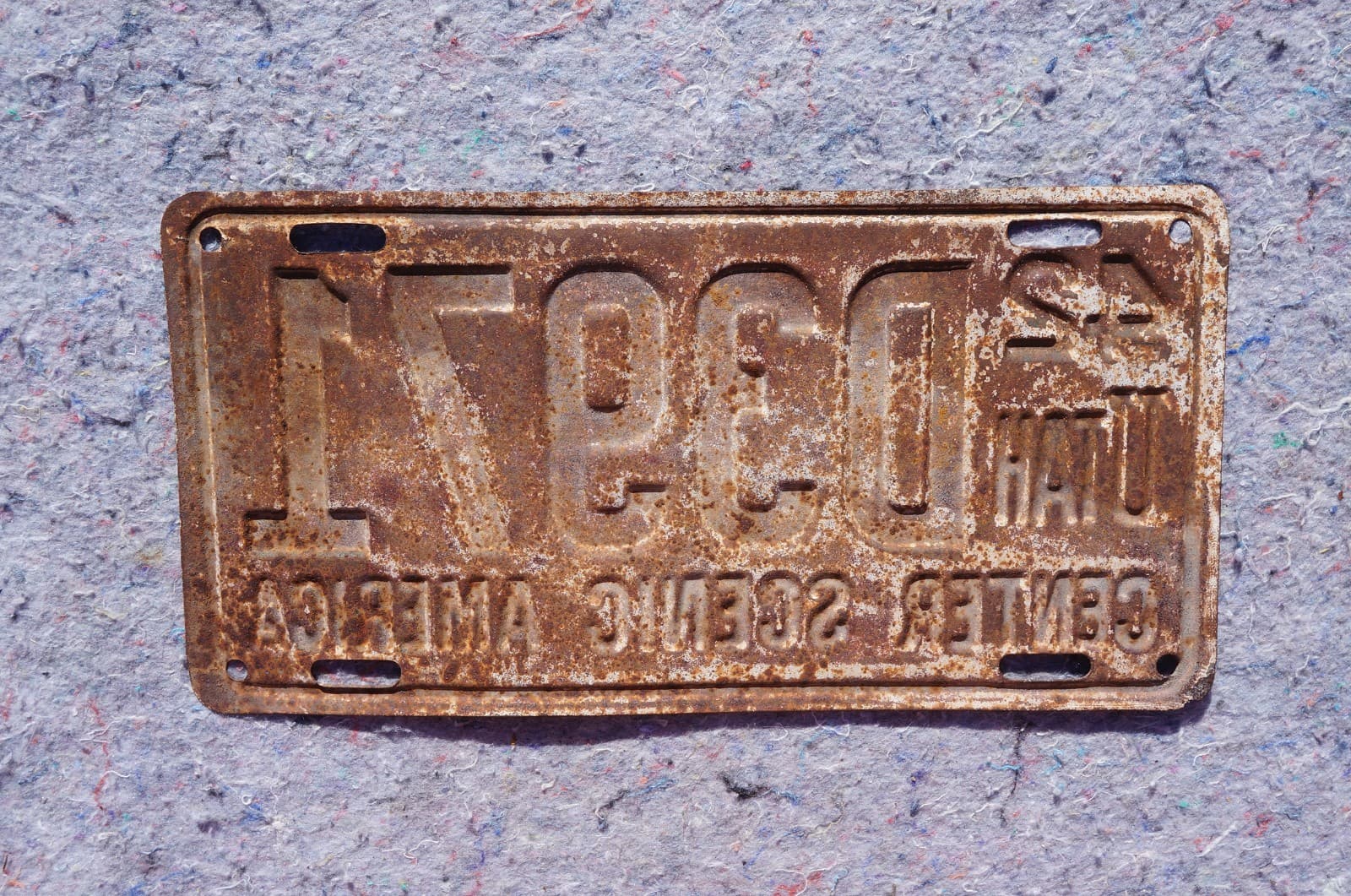 1942 UTAH License Plate - CENTER SCENIC AMERICA 3