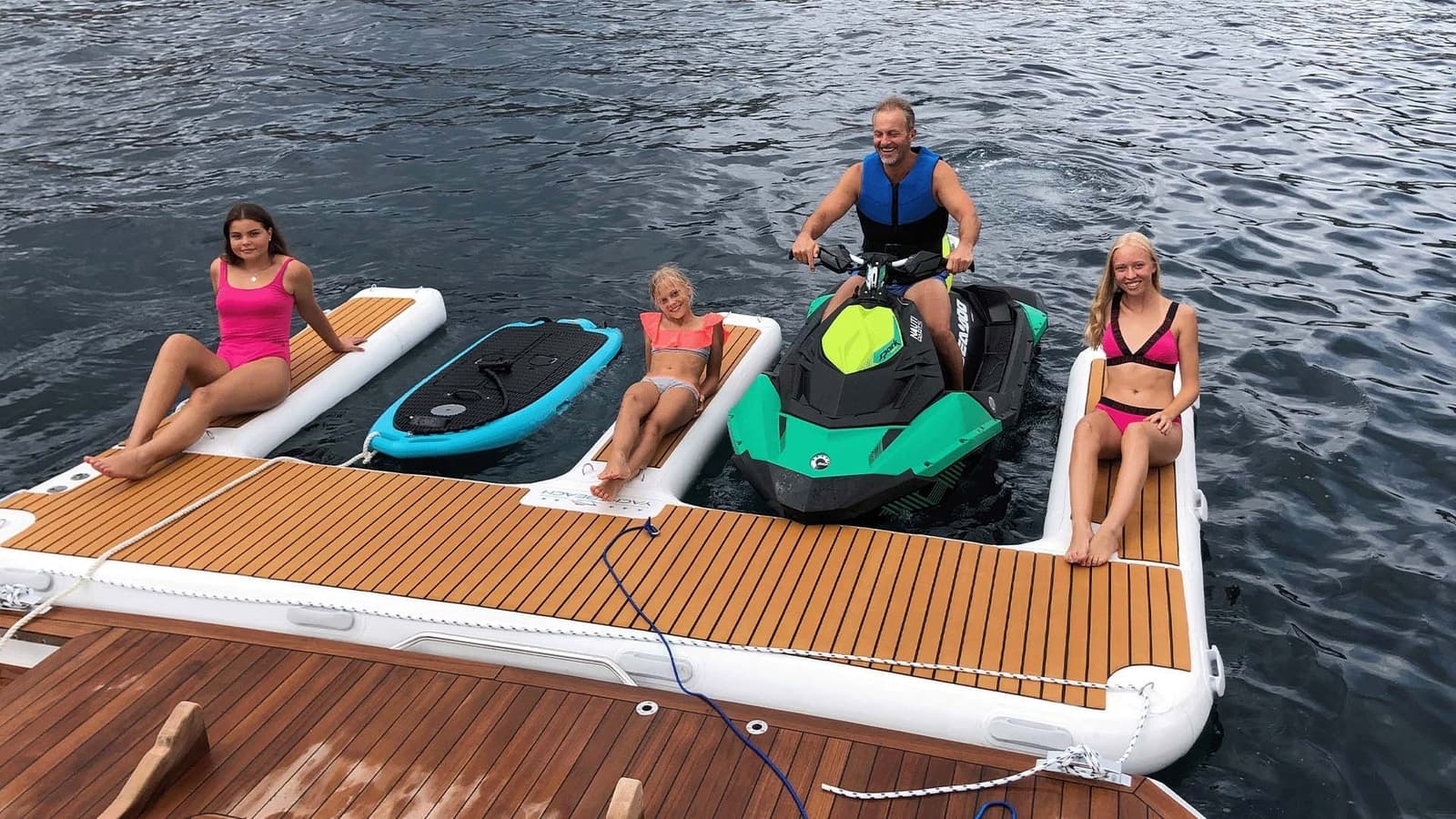 Inflatable Double Jet Ski Dock Inflatable E Dock Platform For Jet Ski Parking 2