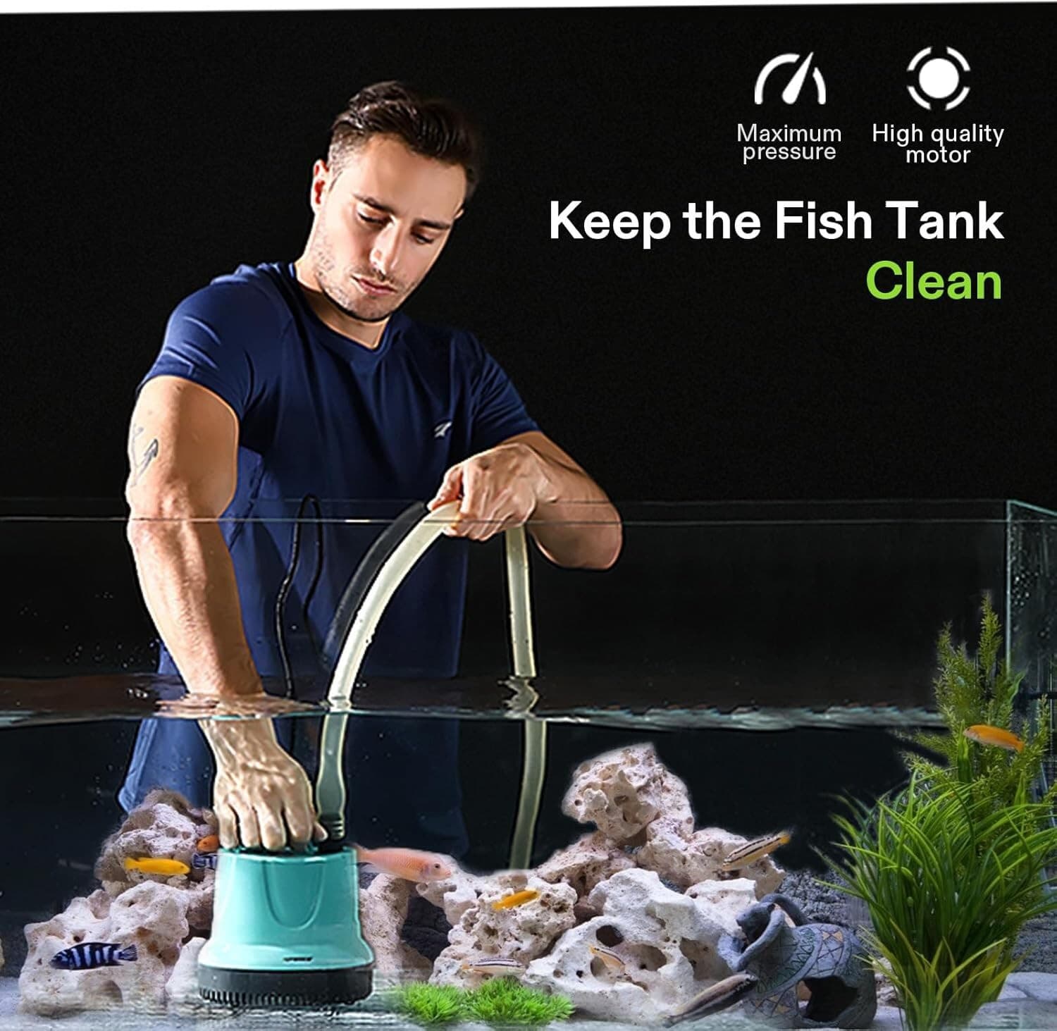 VIVOSUN 660GPH 40W Submersible Pump for Fish Tank, Pond, W/ 5ft Power Cord 5