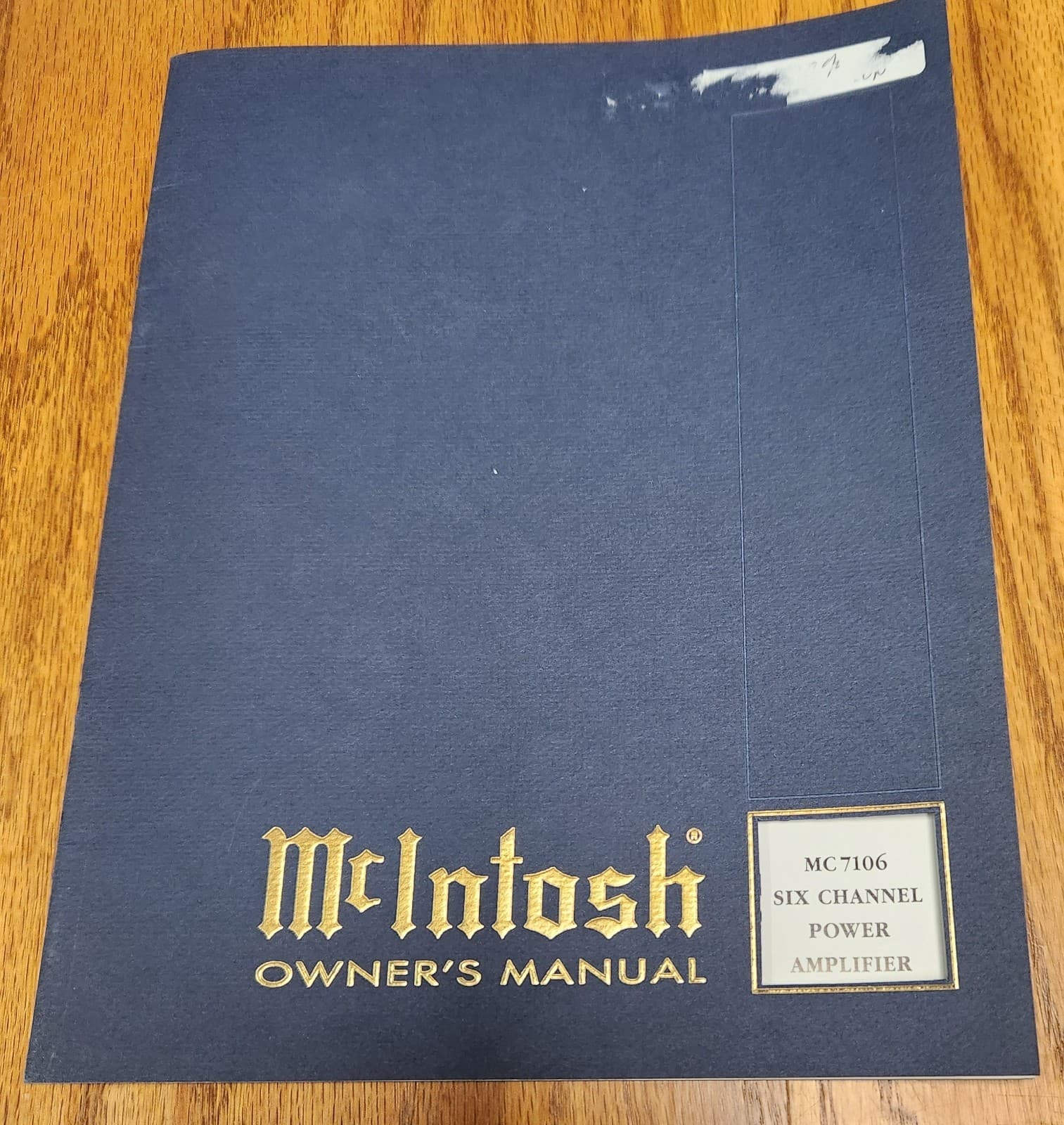McIntosh MC7106 Owner's Manual - Original