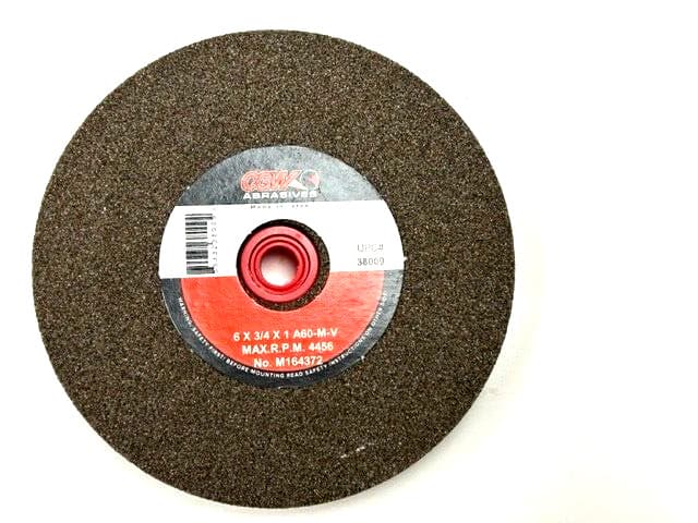 6" X 3/4" X 1" 60M BENCH GRINDING WHEEL ALUMINUM OXIDE 60 GRIT - CGW 38009