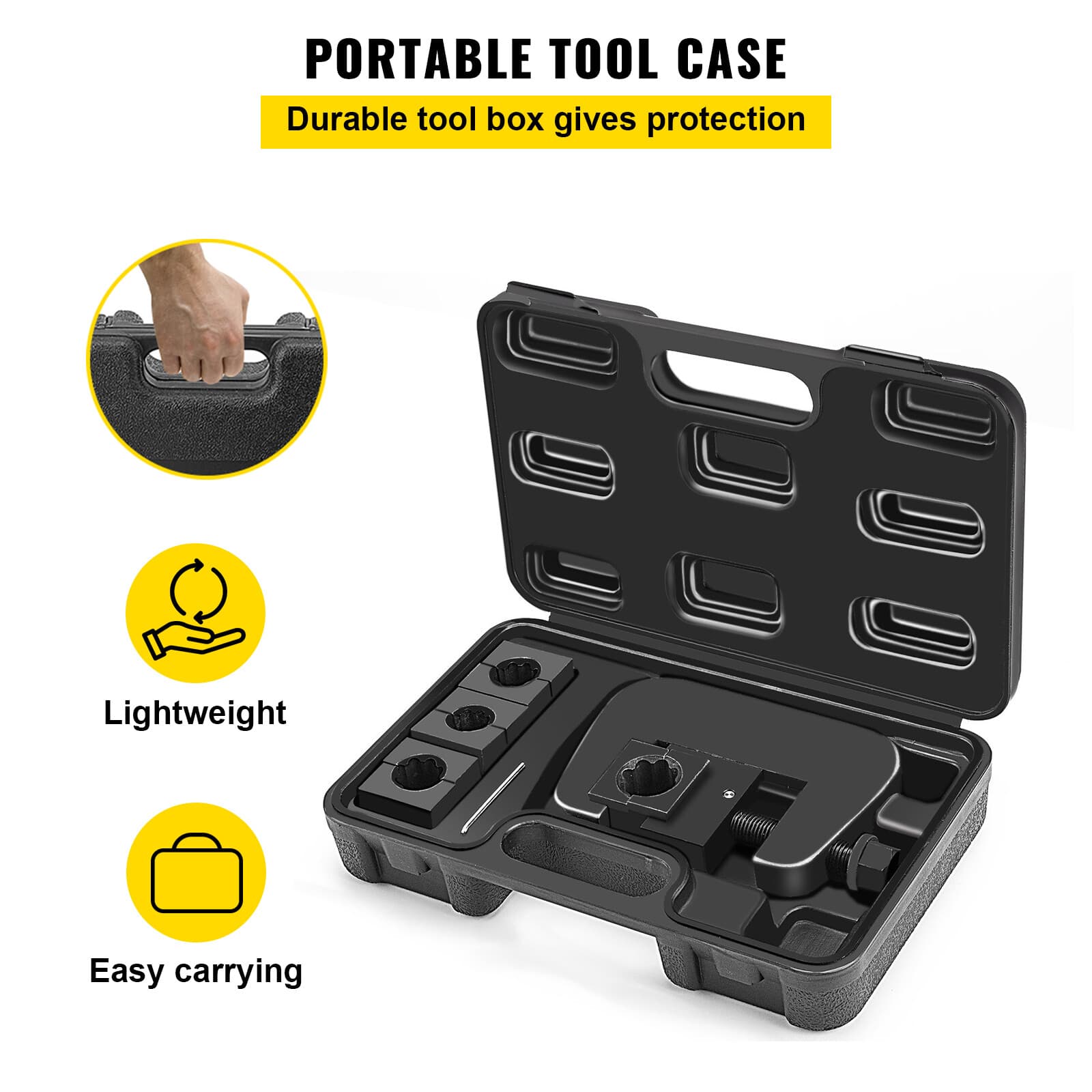 Uimoso 7843B Manual Hose Ferrule Crimper Set 5/16"-5/8" A/C Hose Crimping Tools 6