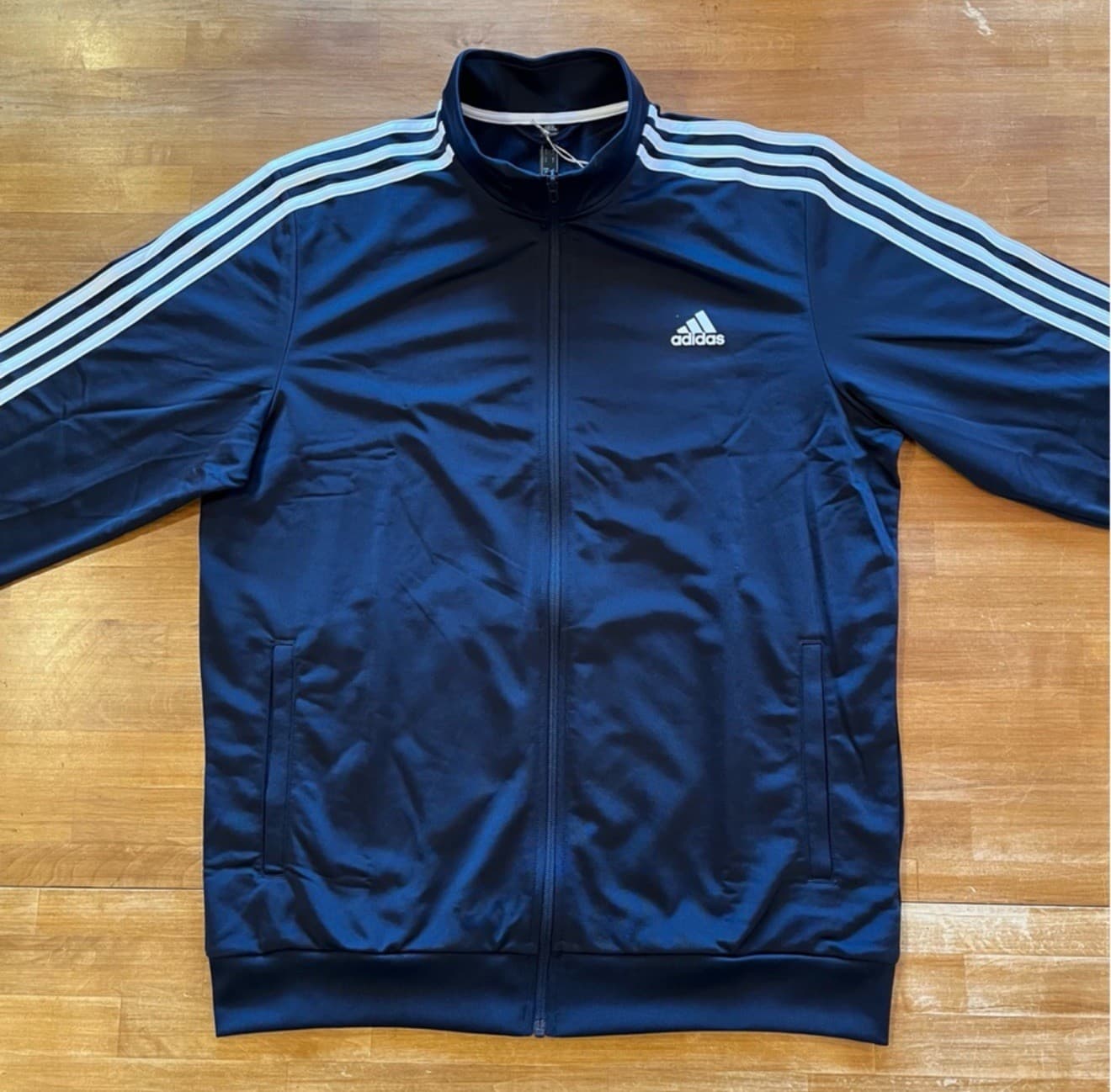 adidas Womens 3 Stripes Tricot Tracksuit Jacket & Pants Set Blue Nee All Sizes 2