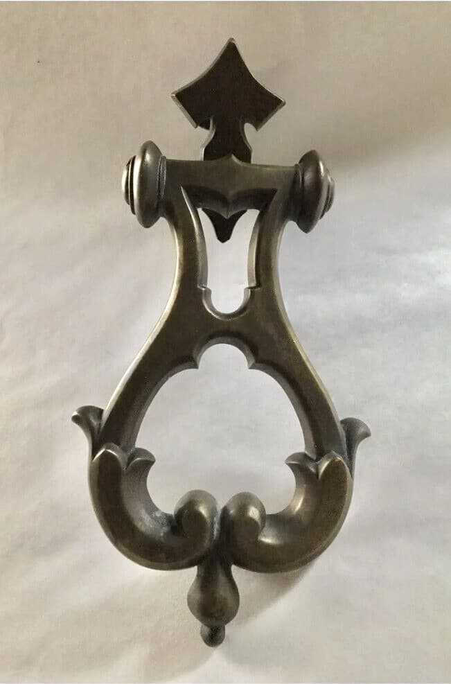 LARGE 10" ANTIQUE c.1903 ART NOUVEAU ARCHITECTURAL SALVAGE DOORKNOCKER 2