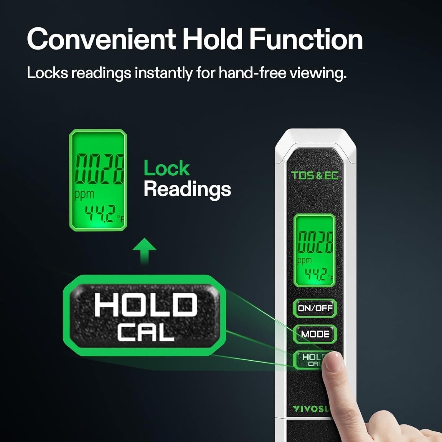 VIVOSUN TDS Meter, 3 in 1 TDS, EC & Temperature Meter,O/DI System, Swimming Pool 4