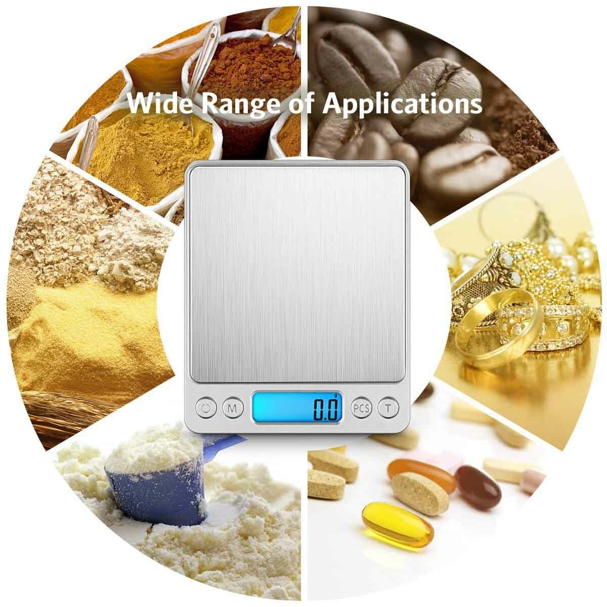 Digital Scale 3000g x 0.1g Jewelry Gold Silver Coin Gram Pocket Size Herb Grain 4