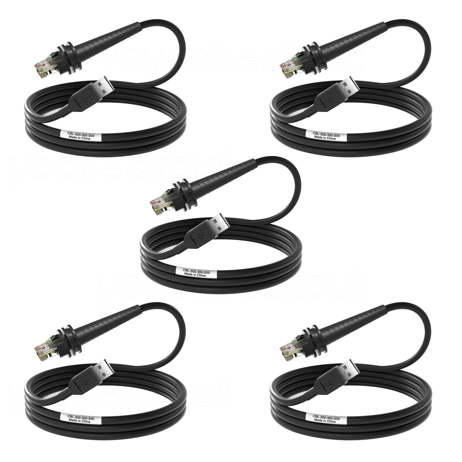 5PCS Barcode Scanner Cable For USB to RJ45 Honeywell Scanner 1500G 1900G-HD 2M