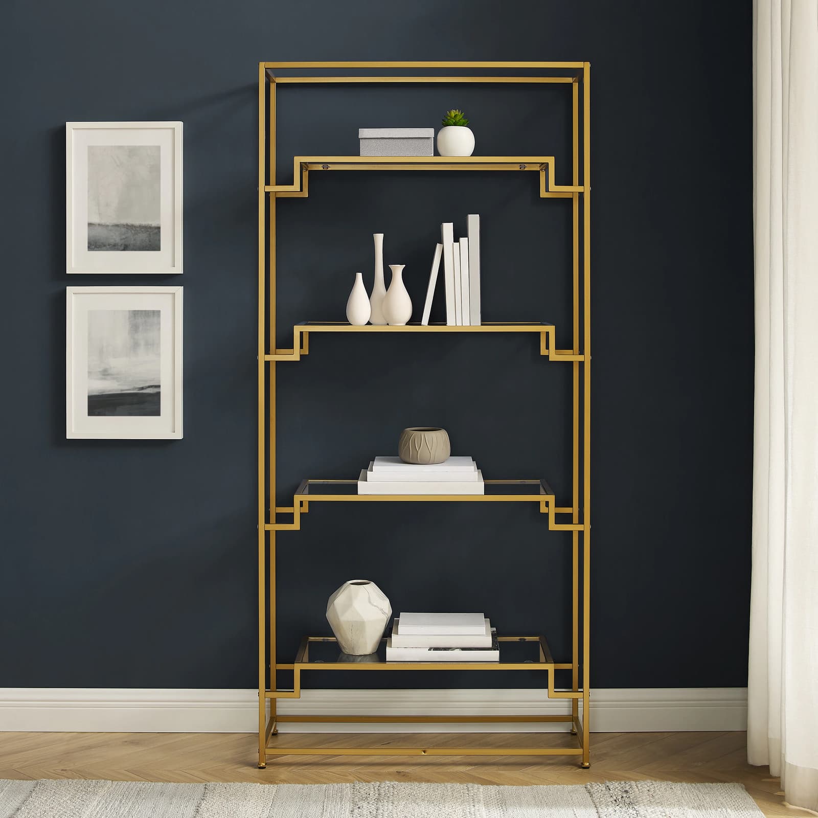 Crosley Celeste Etagere Gold Glam, Modern & Contemporary 2
