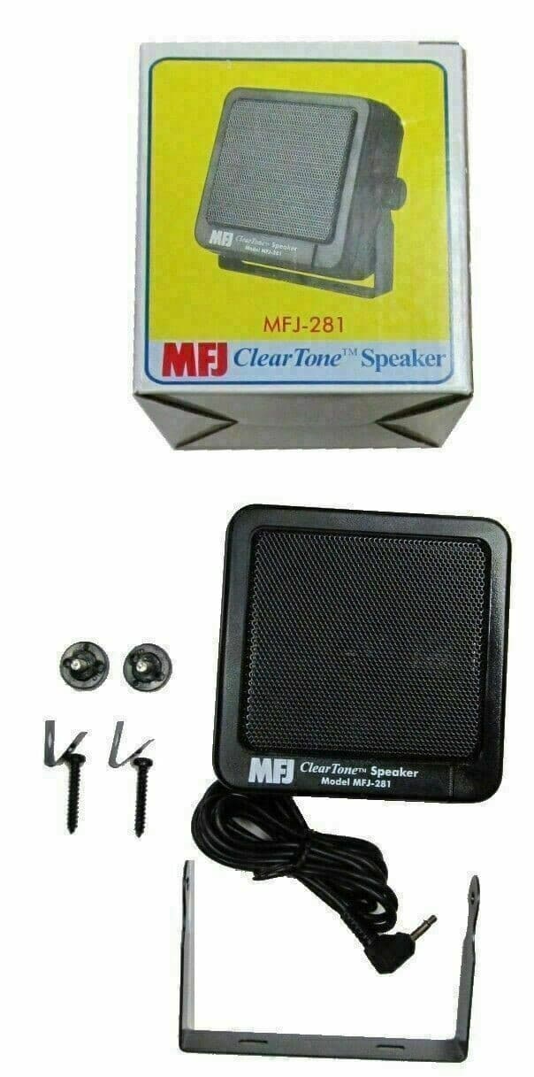 MFJ-281 Clear Tone external Speaker for Mobile Ham CB Radios w/ Mounting Bracket 2