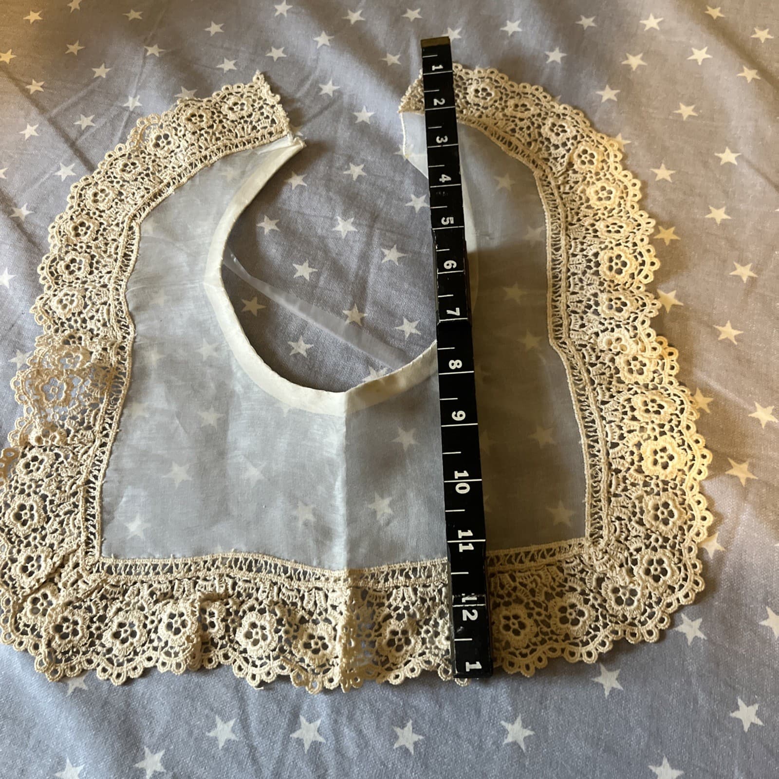 Antique Edwardian Victorian Crochet Collar French 3