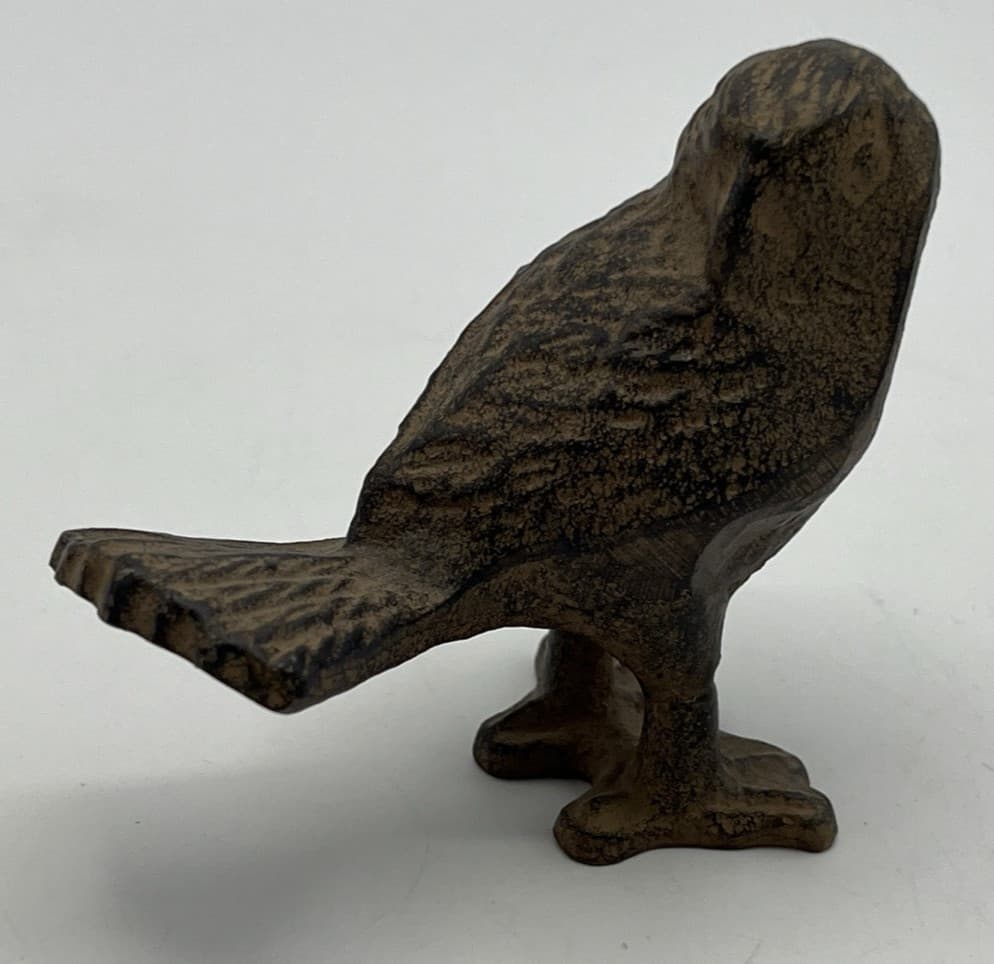 Cast Iron Sparrow Bird Figurine For Home or Garden Paperweight Doorstop 3"