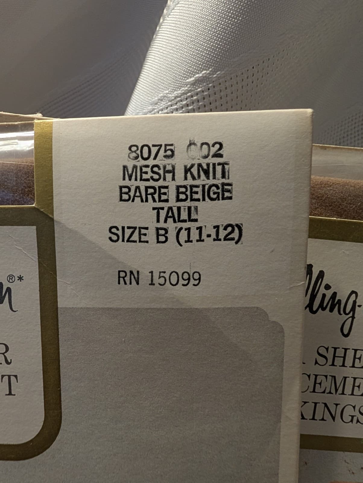 Sears Ultra Sheer Replacement Nylon Stockings 3pr Bare Beige size B (11-12) Tall 2