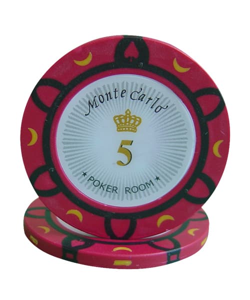 14G MONTE CARLO POKER ROOM CLAY POKER CHIPS SAMPLE SET 3
