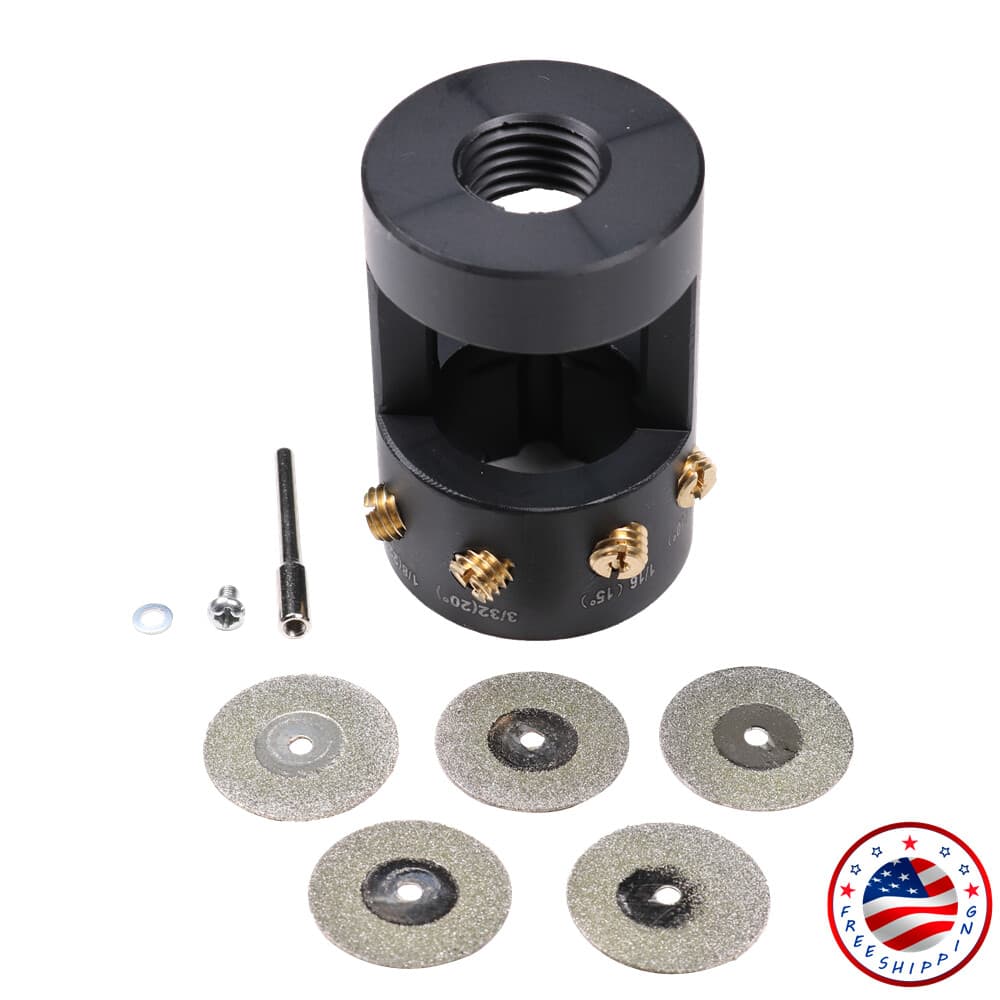 Tungsten Grinder Sharpener Multi-Angle Offsets Head Tool Fits TIG Welding New 5