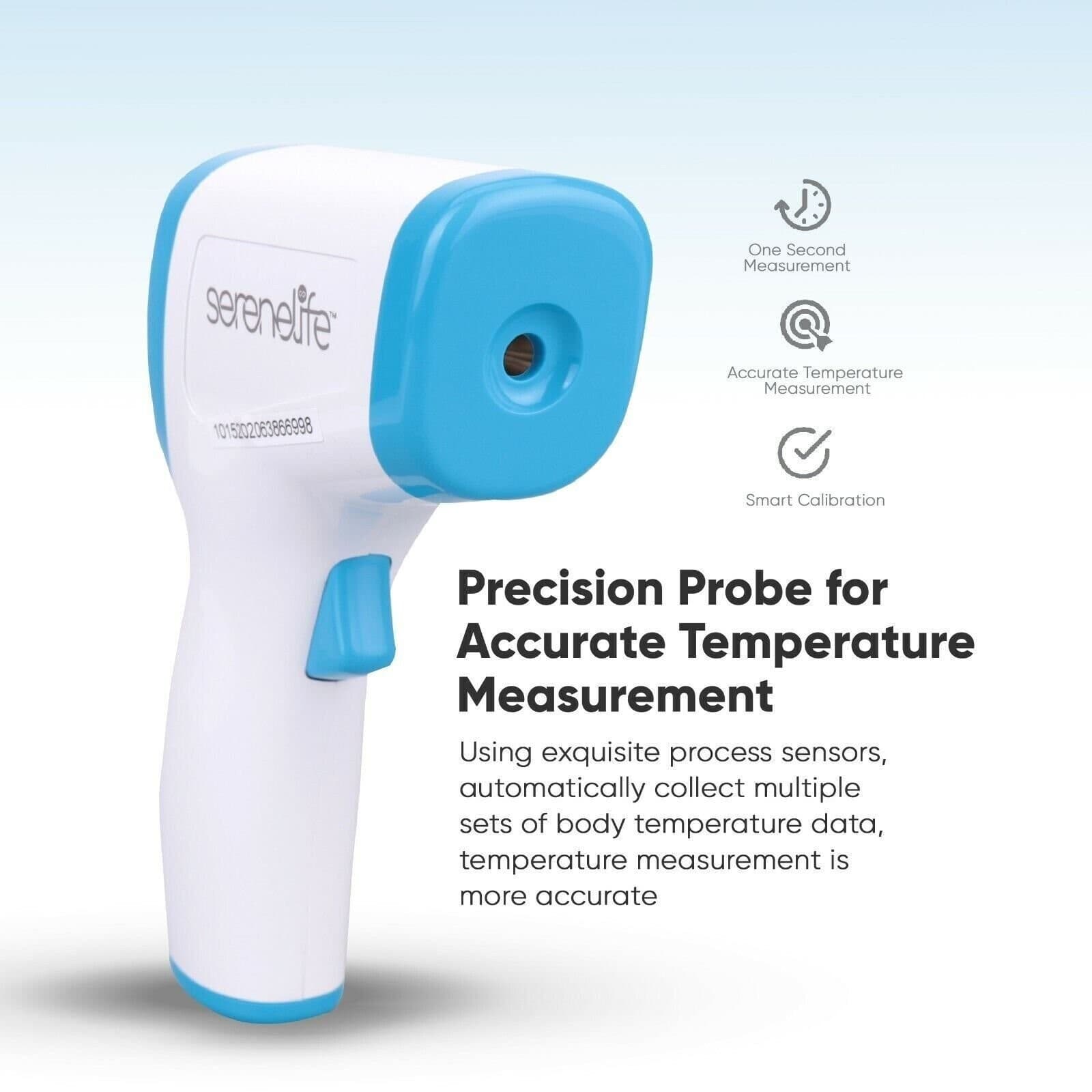 SereneLife Infrared Touchless Thermometer , Fever Alarm And Memory Recall 4