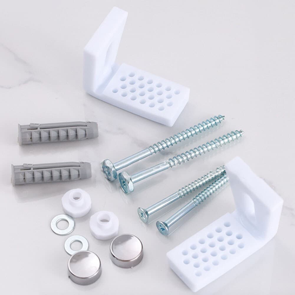 L-shaped Toilet Foot Mounting Screws Toilet Pan Bidet Side Fixing Fitting Kit 3