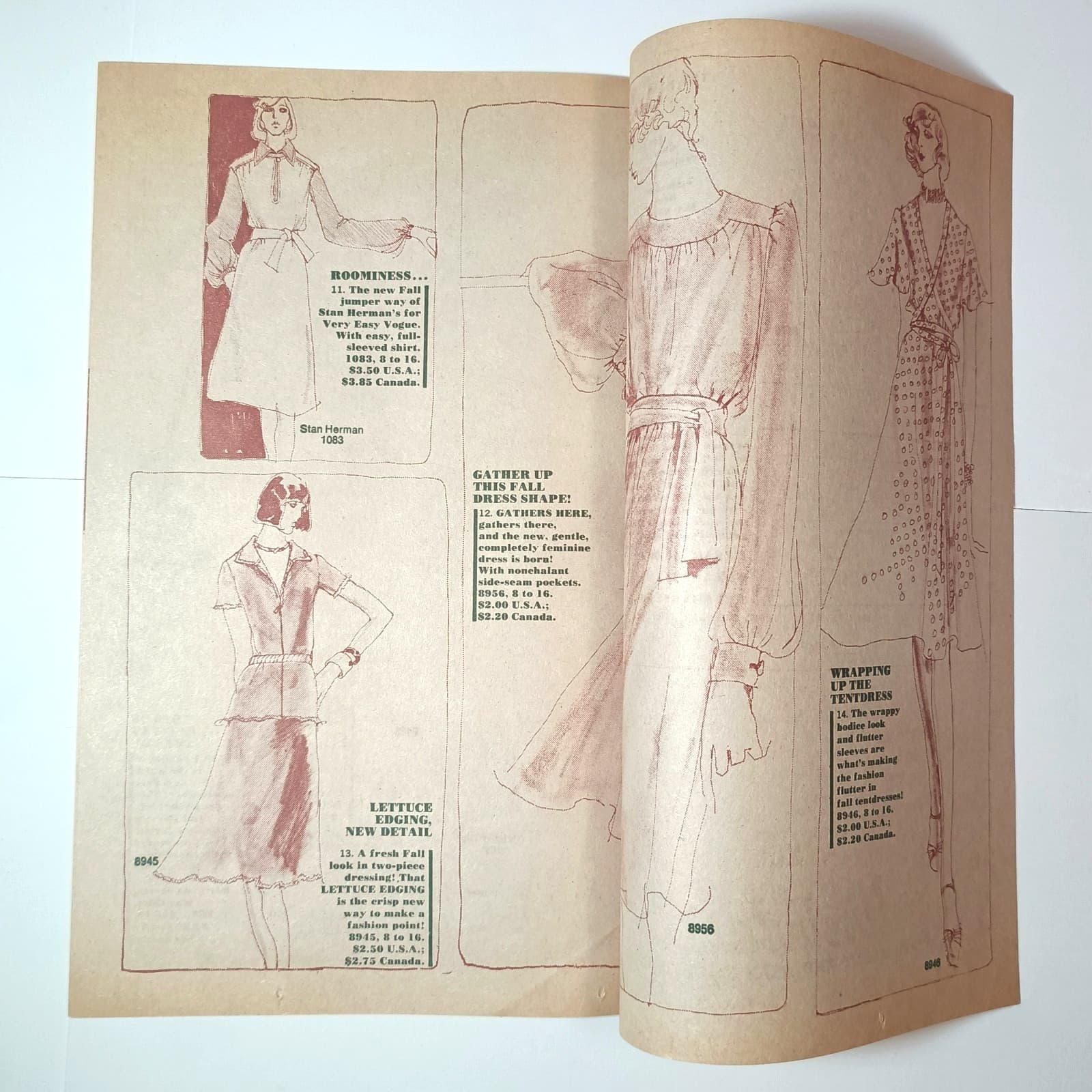 Vogue Patterns September 1974 newsletter Wieboldts 1970s fashion 4