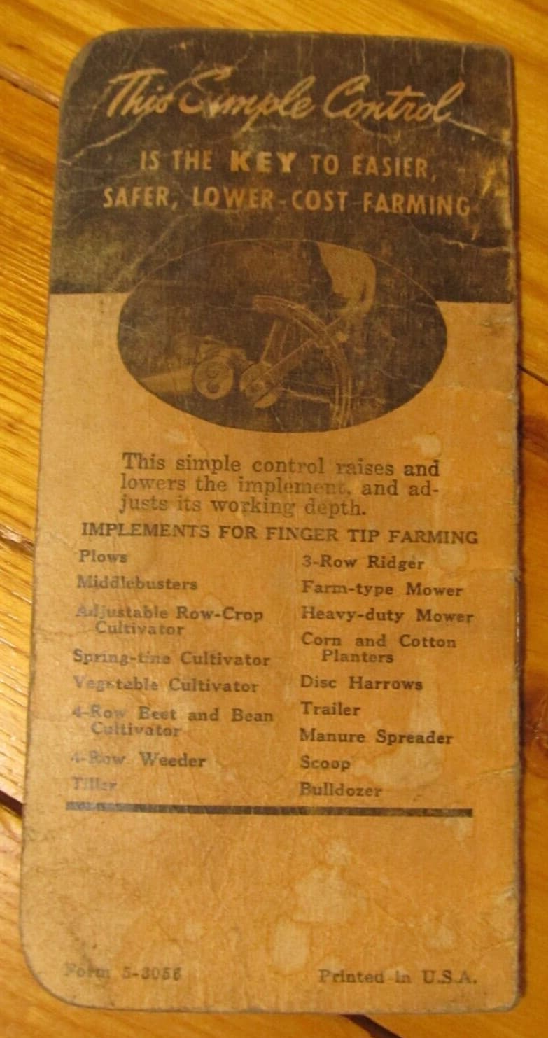 1942 FORD TRACTORS Ferguson System Pocket Notebook, Notepad 4