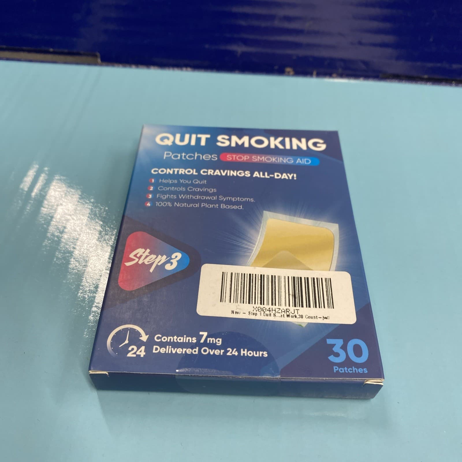 Quit Smoking Patches, 30 Patches - 100% Natural Plant Based - Contains 7mg 3