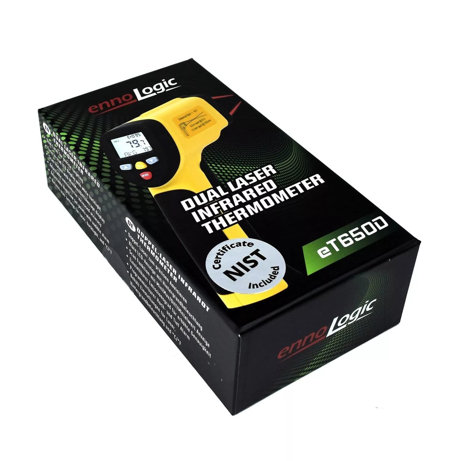 eT650D Temperature Gun by with NIST Certificate - Dual Laser Non-Contact Infr... 3