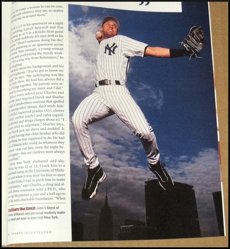 6/21/1999 Sports Illustrated Derek Jeter New York Yankees Knicks NBA NHL Finals 6
