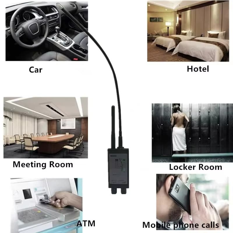 M8000 Detector Counter Spy RF Signal Detector Bed Bug Sweeper Spy Scanner Magnet 6