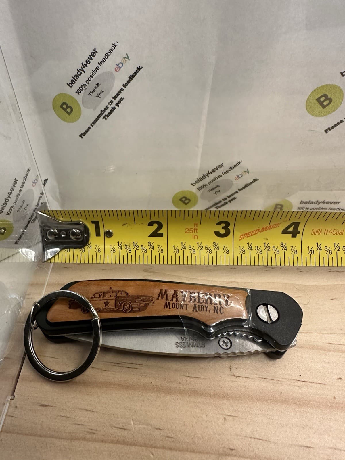 Woodsman Branded “Mayberry Mount Airy, NC” & “G” Souvenir Folding Knife New 6