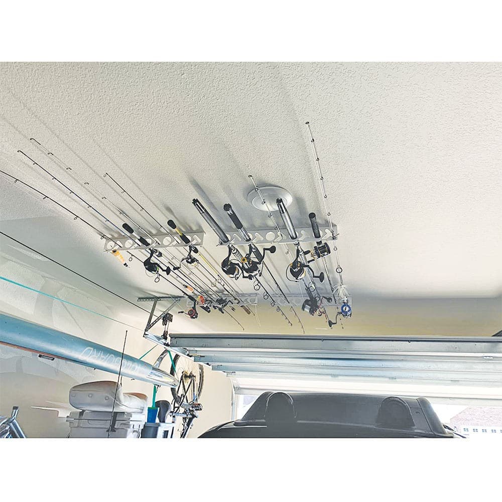 ColdTuna Garage fishing rod rack – Wall or Ceiling Mount Holds 10 Fishing Poles 6