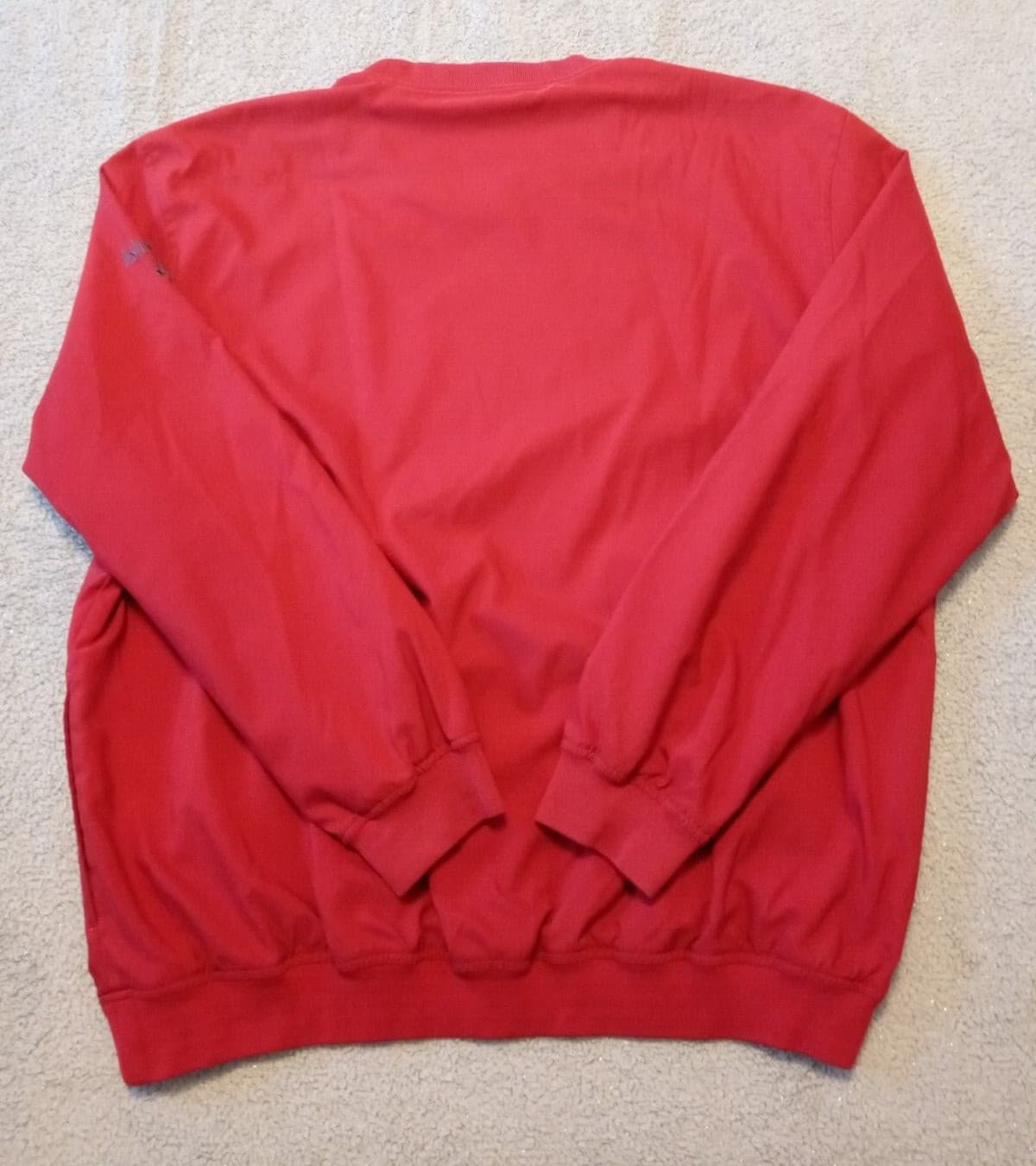 Men's ASHWORTH Weather Systems red LS water resistant pullover jacket size L NEW 2