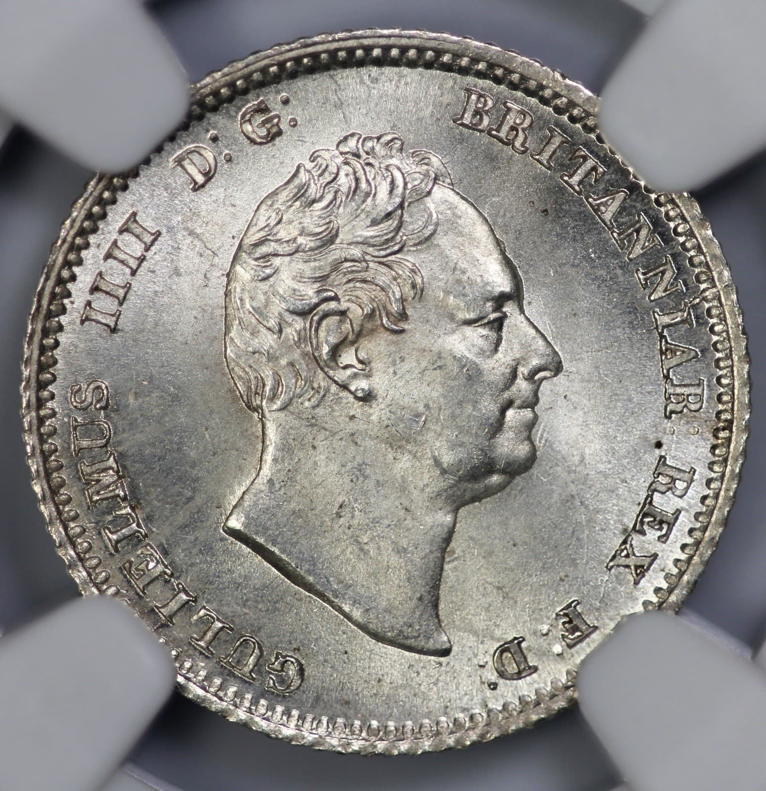 1837 Great Britain 4 Pence NGC MS 65 Britannia Silver Groat 2