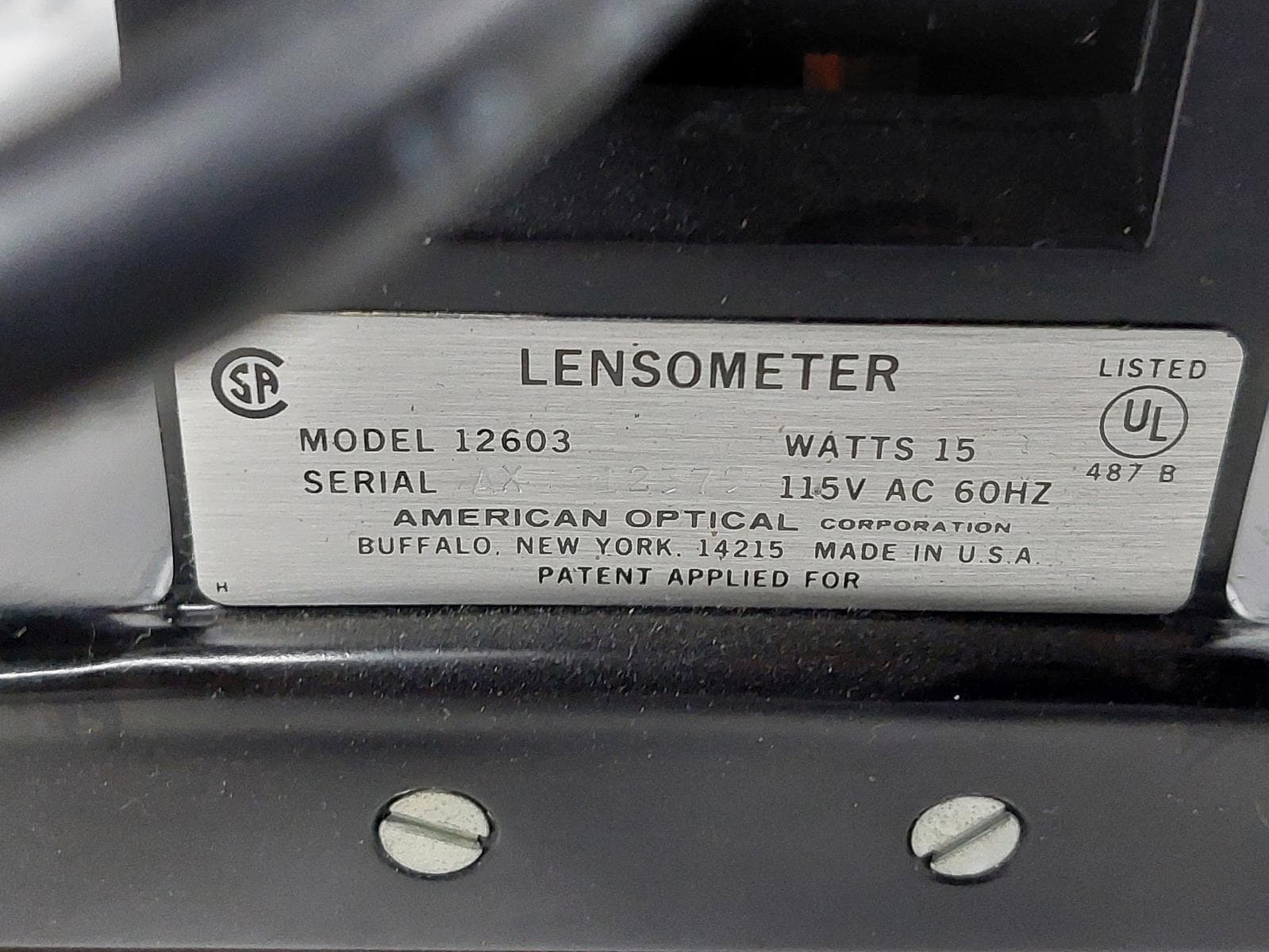 American Optical Model 12603 Lensometer w/ Lamp 5