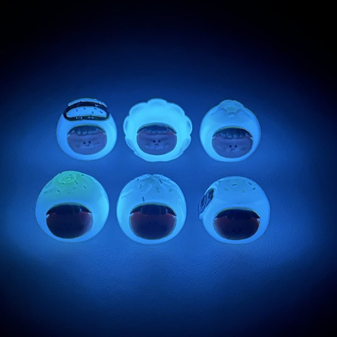 Mini doll Glow at night breakfast dumplings resin cartoon Dolls Boys Gift Toys