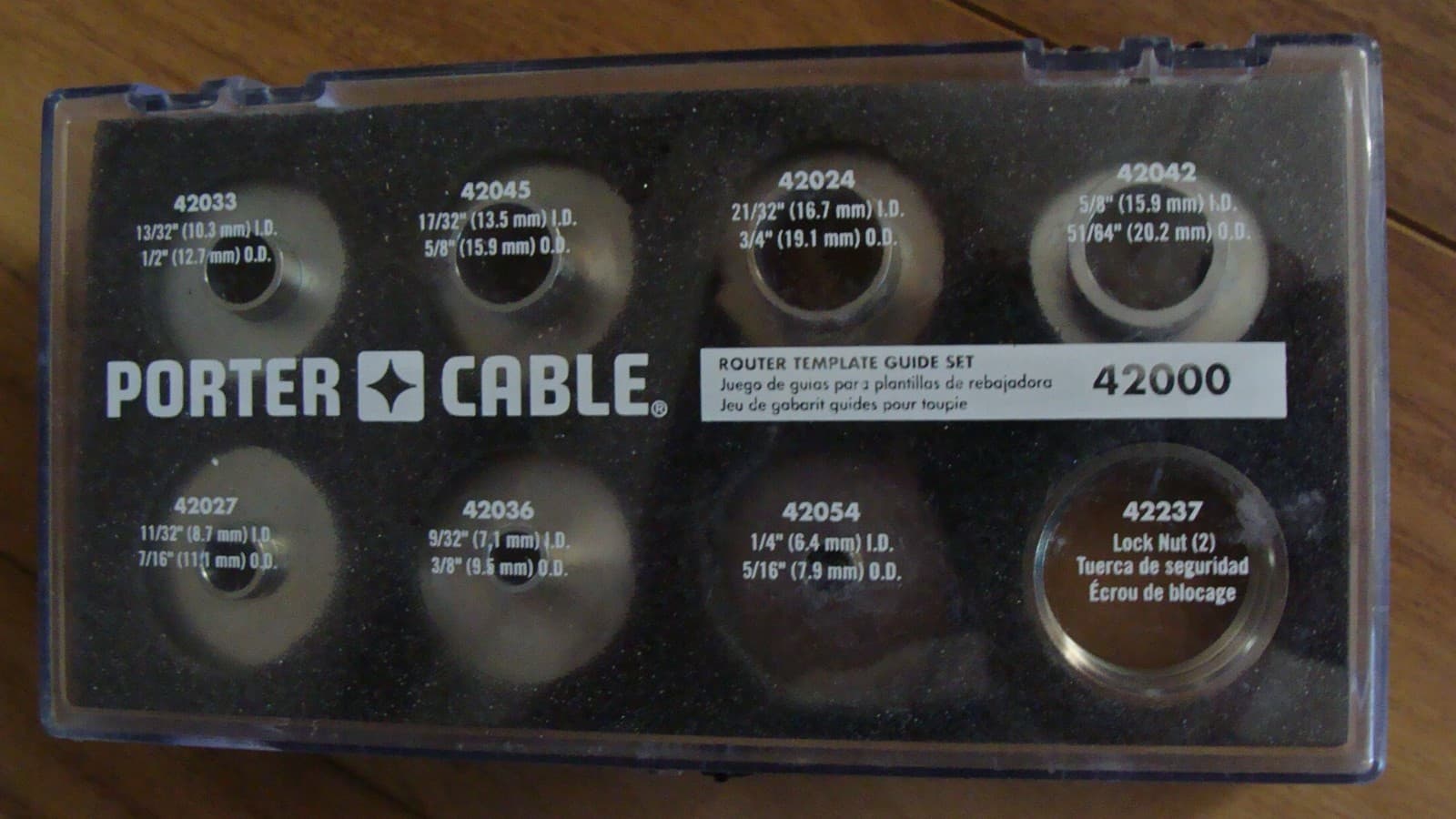 NIB. PORTER CABLE Router Templet Guide Kit No 42000 New 2