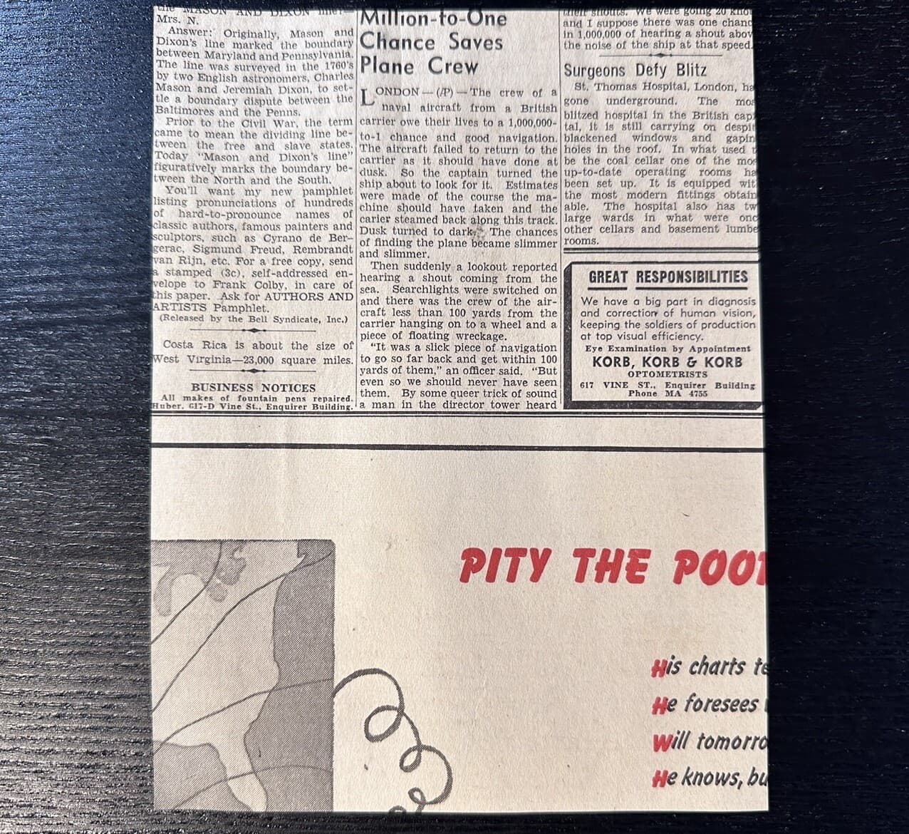 1943 United Nations Adolf Hitler Nazi Germany WWII WW2 Cincinnati News Cartoon 3