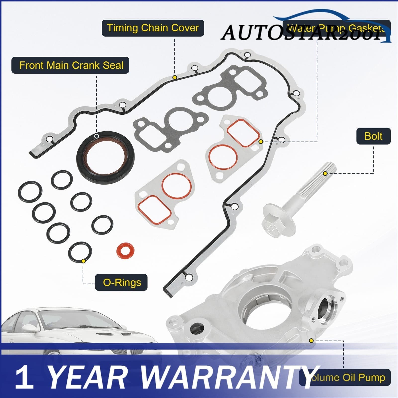 High Volume Melling Oil Pump Kit M295HV For 4.8L 5.3L 6.0L Silverado NEW 3