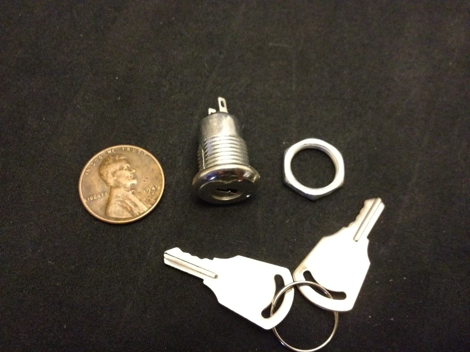 1x 1pcs ALL METAL Key Switch OFF ON Lock toggle lock security electronic b10 4