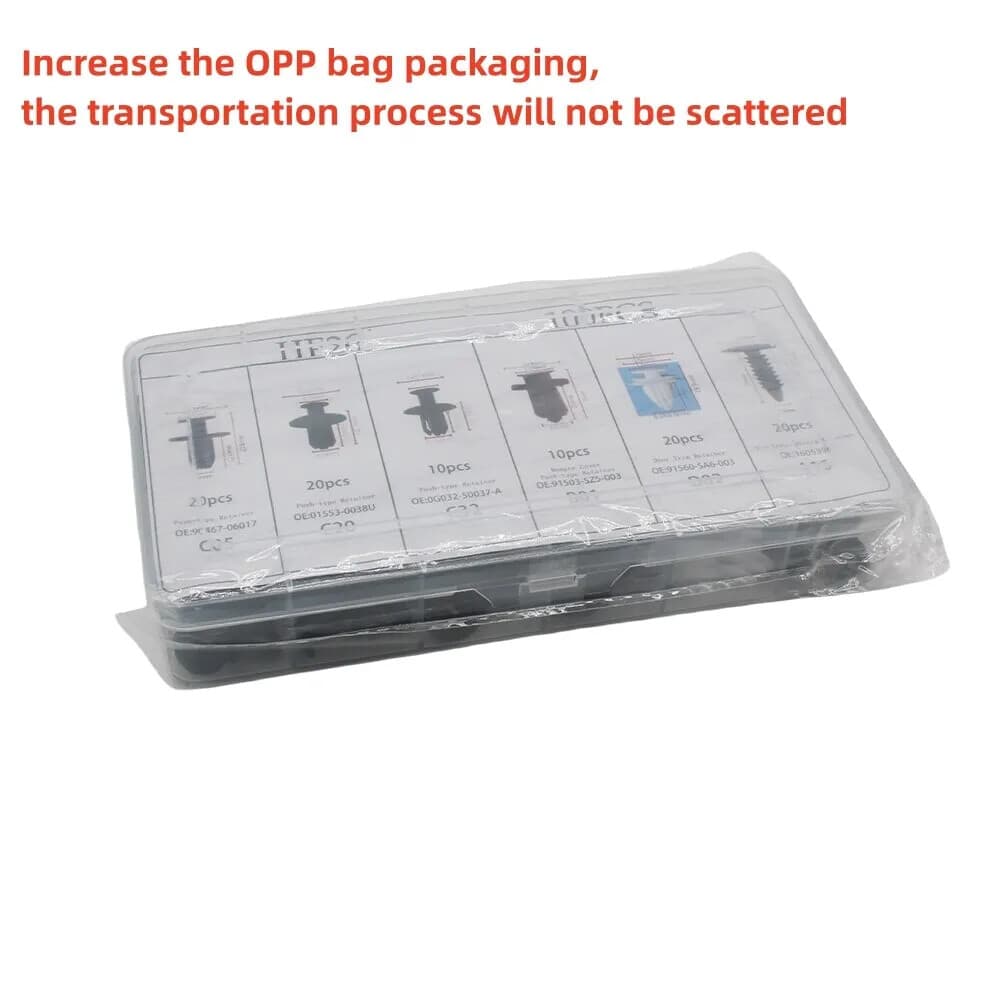 Auto Fastener Clip Kit 100pcs Bumper Door Trim Panel Fender Rivet Clips 4