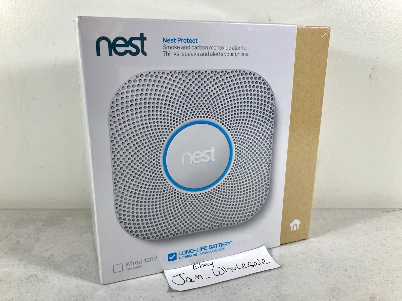Google Nest Protect Battery S3000BWES Smoke/Carbon Monoxide Alarm Detector White