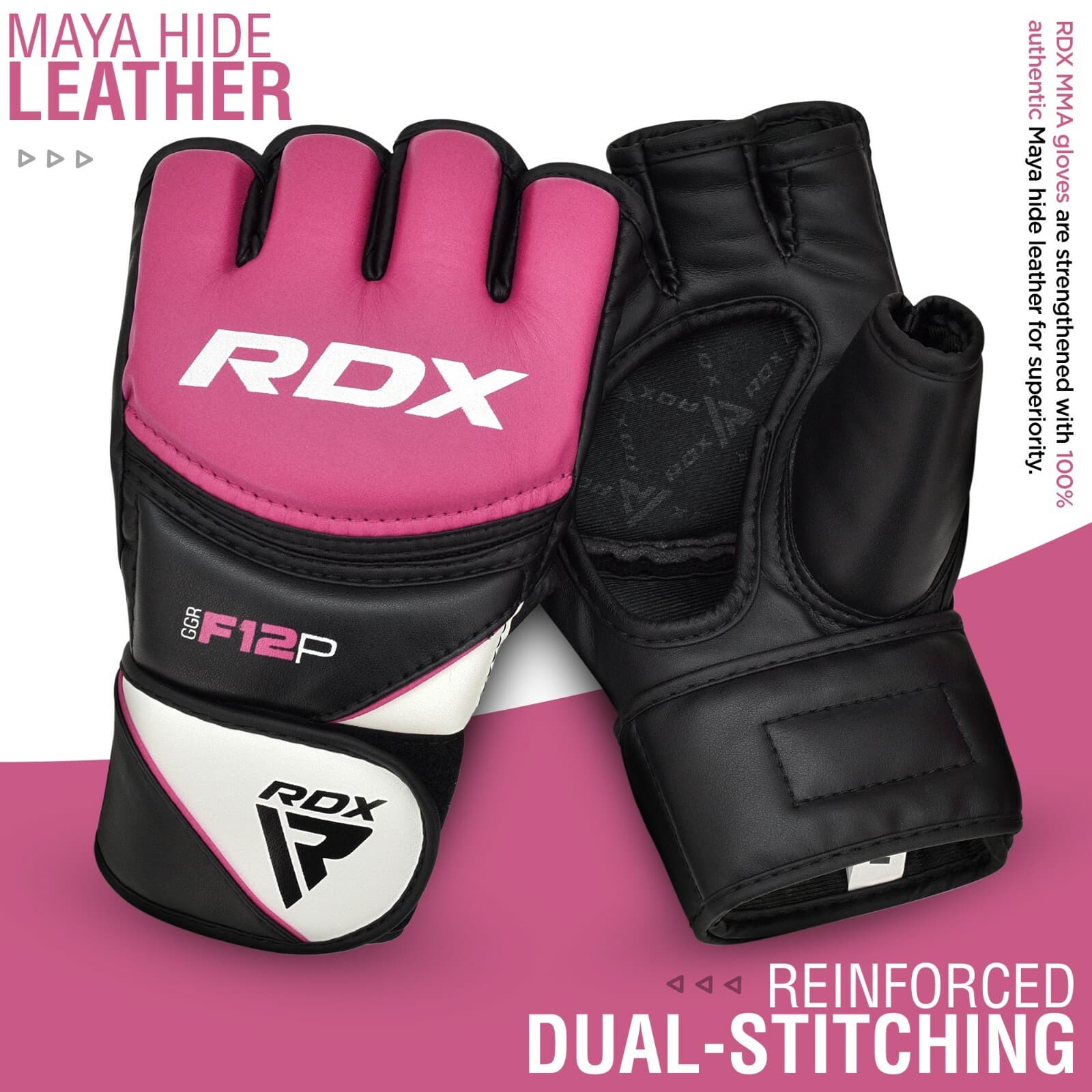 RDX MMA Gloves, Muay Thai, Grappling Gloves, Boxing Training, D-Cut Open Palm 2