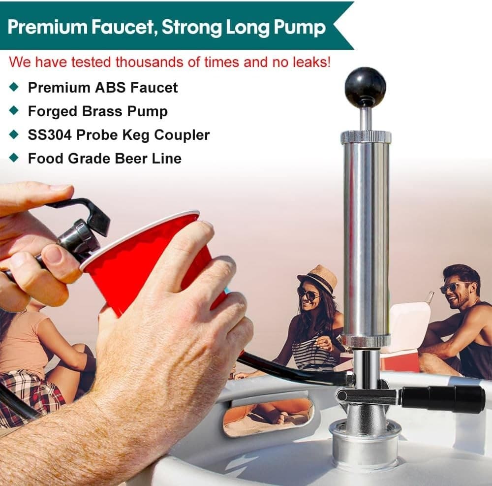 Bomba cerveza 4 pulg sistema D completa para barril sankey picnic y fiesta " 3