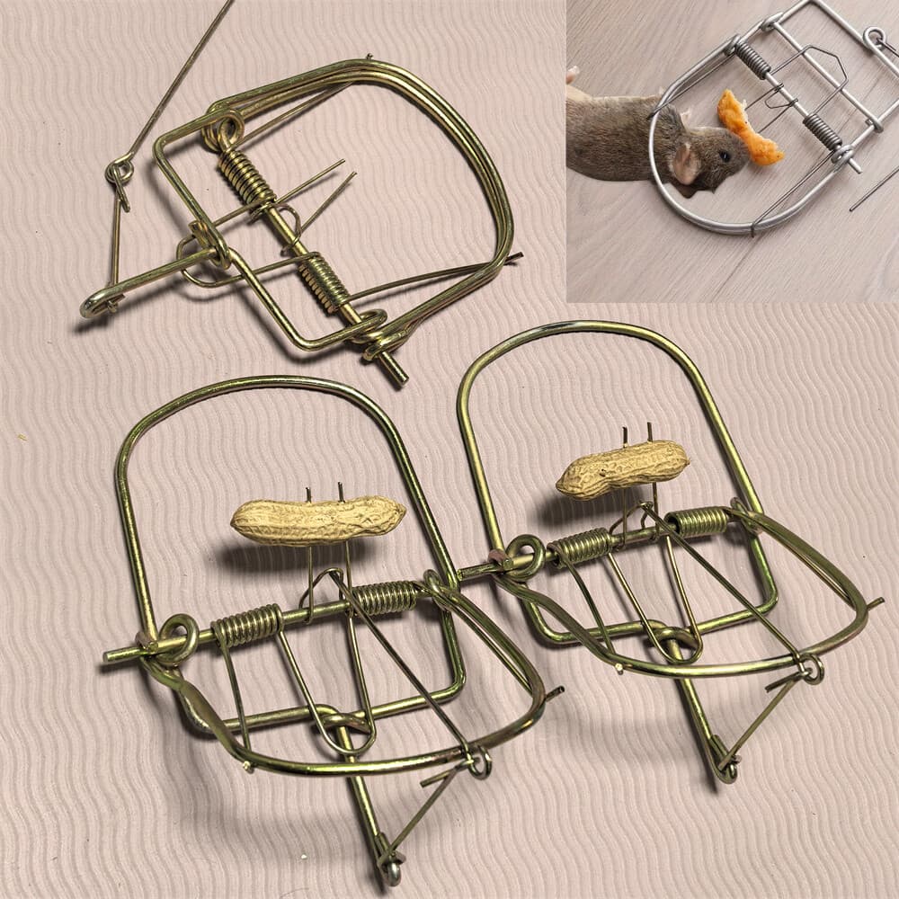 3 Units Small Animals Spring Traps Catch Traps Mouse Trap Rodent for Rabbit Rat