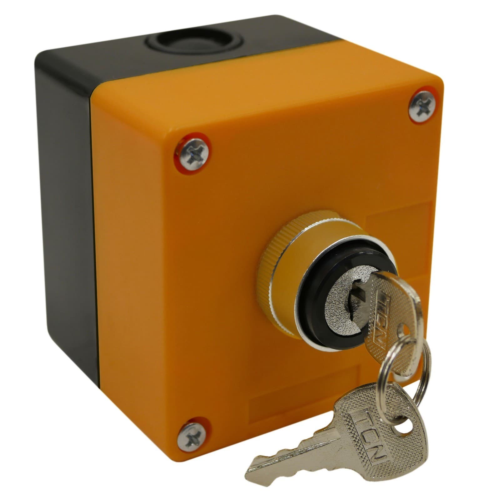 On/Off Key Switch 22mm 7/8" with 1-Hole Switch Box + Key