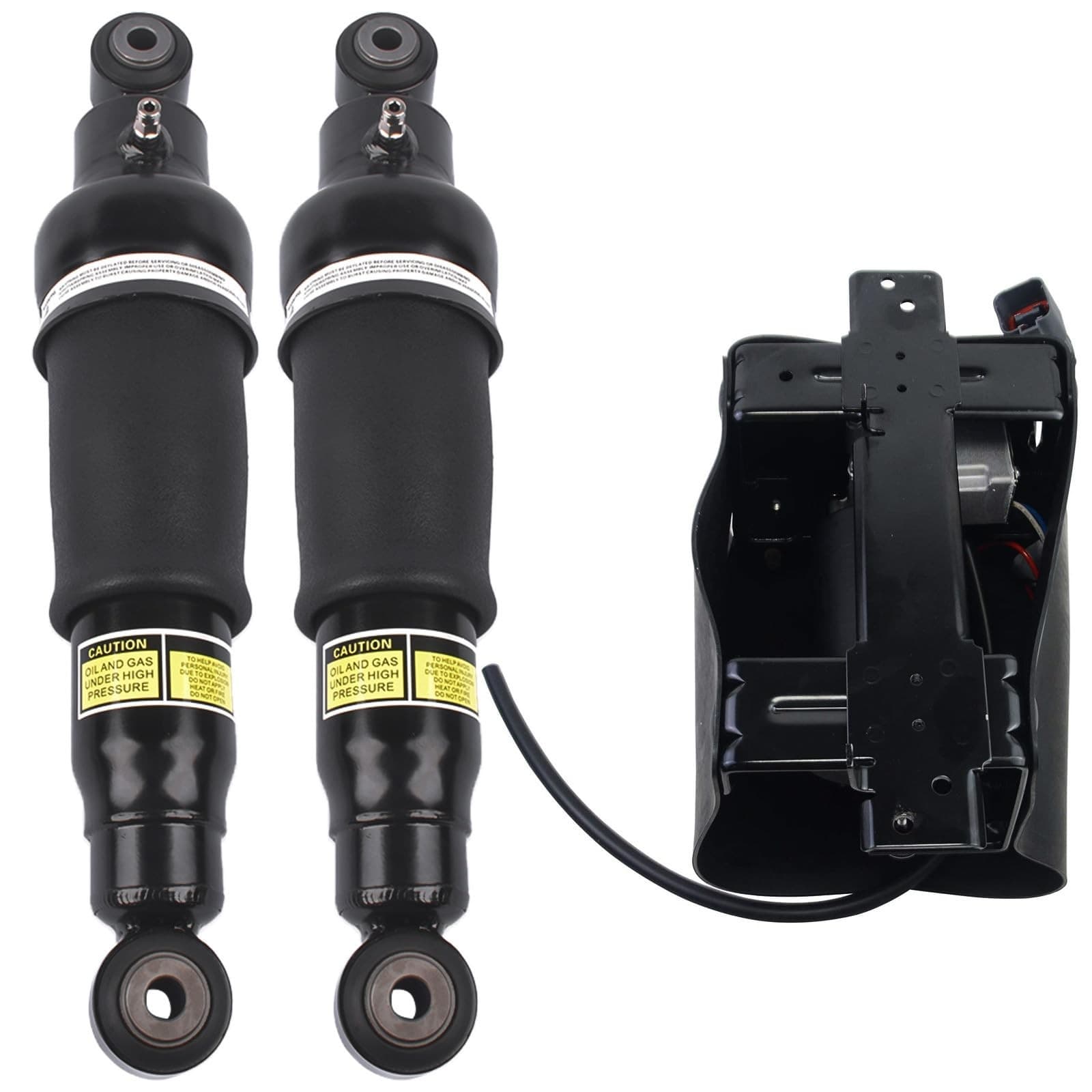 Rear Air Shock Absorbers + Compressor Pump Set of 3 for Nissan Armada 2005-2015 3